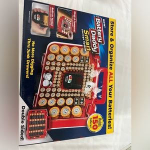 Ontel Battery Daddy Smart - Battery Organizer Storage Case with Tester, Stores